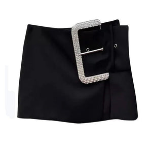 VILZSTUDIOS Rhinestone accented mini skirt from VILZSTUDIOS