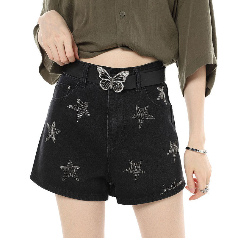 VILZSTUDIOS Stylish butterfly rhinestone buckle belt