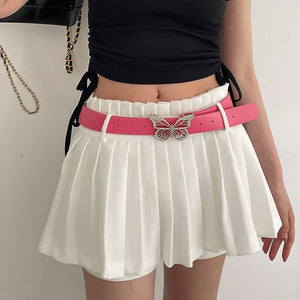 VILZSTUDIOS Stylish butterfly rhinestone buckle belt