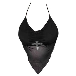 VILZSTUDIOS Y2K rhinestone scarf top for stylish outfits