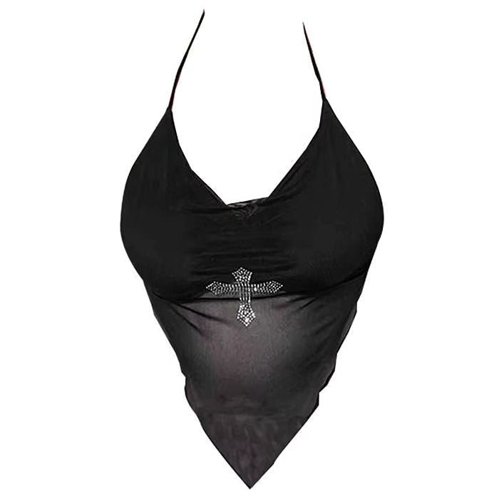 VILZSTUDIOS Y2K rhinestone scarf top for stylish outfits