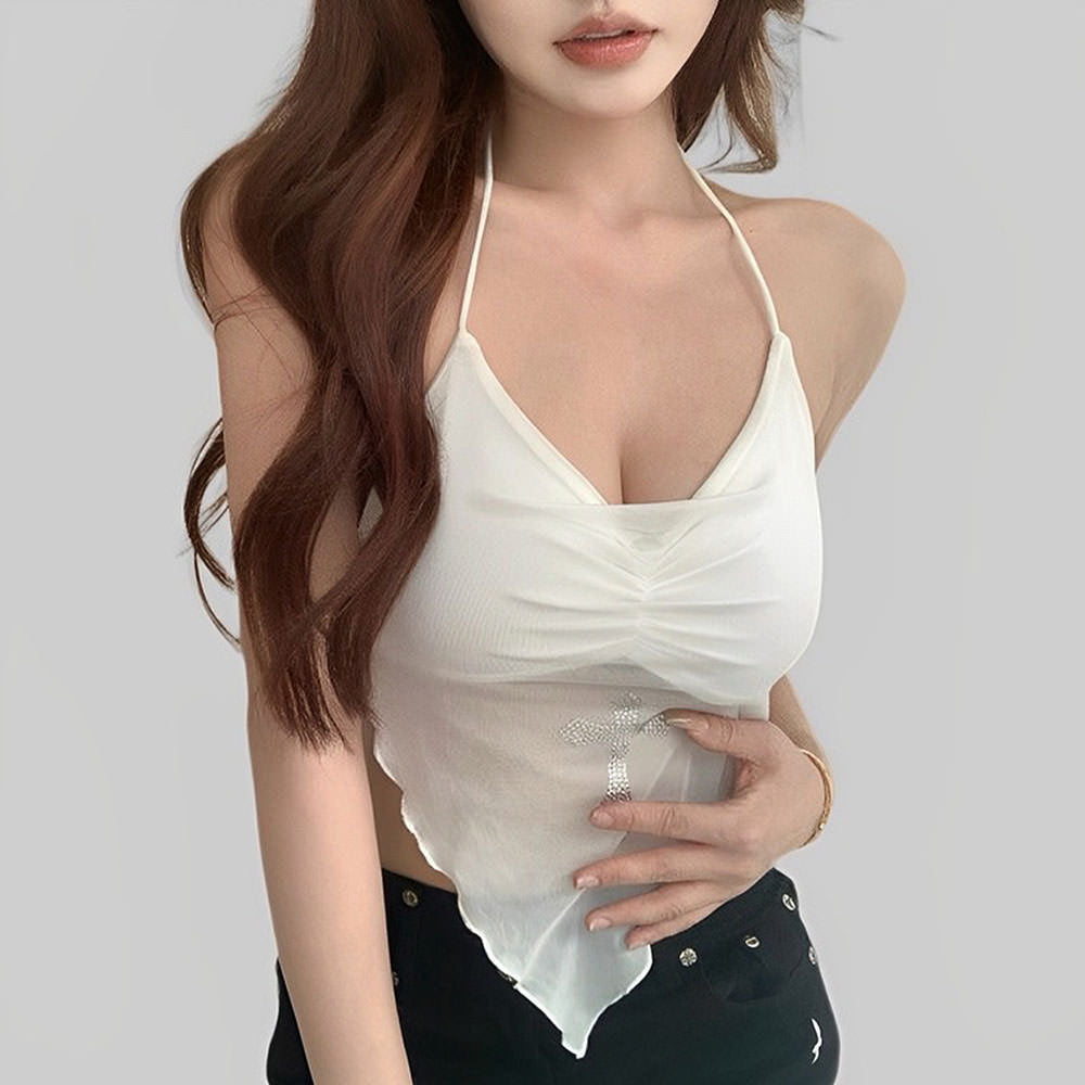 VILZSTUDIOS Y2K rhinestone scarf top for stylish outfits