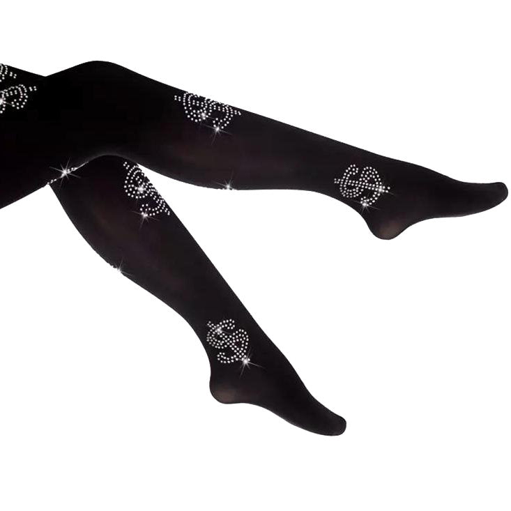 VILZSTUDIOS Rhinestone embellished tights from VILZSTUDIOS