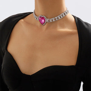 VILZSTUDIOS Rhinestone heart choker from VILZSTUDIOS