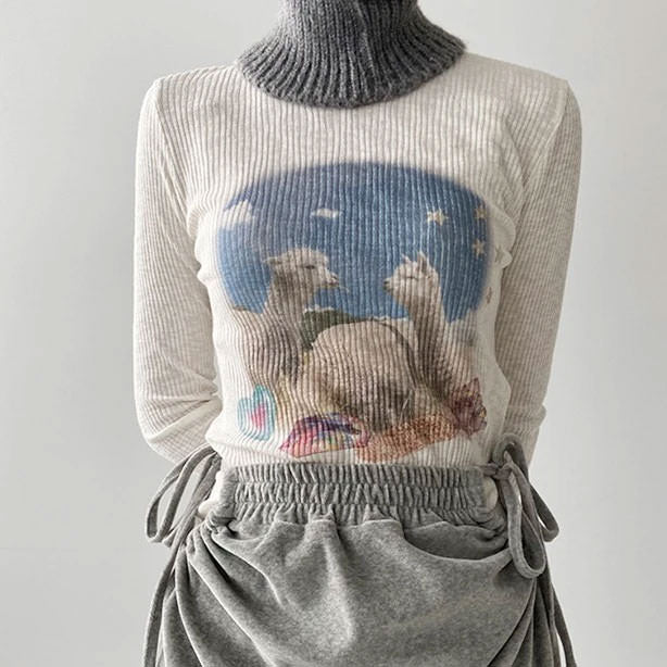 VILZSTUDIOS Ribbed long sleeve top from VILZSTUDIOS