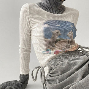 VILZSTUDIOS Ribbed long sleeve top from VILZSTUDIOS