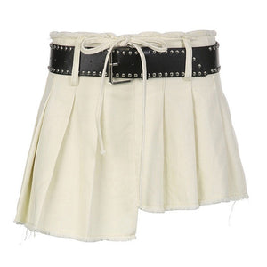 VILZSTUDIOS Ripped mini skirt from VILZSTUDIOS