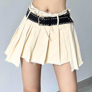 VILZSTUDIOS Ripped mini skirt from VILZSTUDIOS
