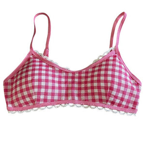 VILZSTUDIOS Ruffled gingham bra top for stylish summer wear