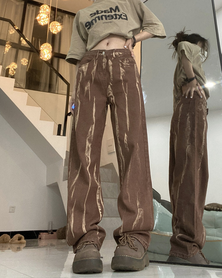 VILZSTUDIOS Brown denim jeans from VILZSTUDIOS