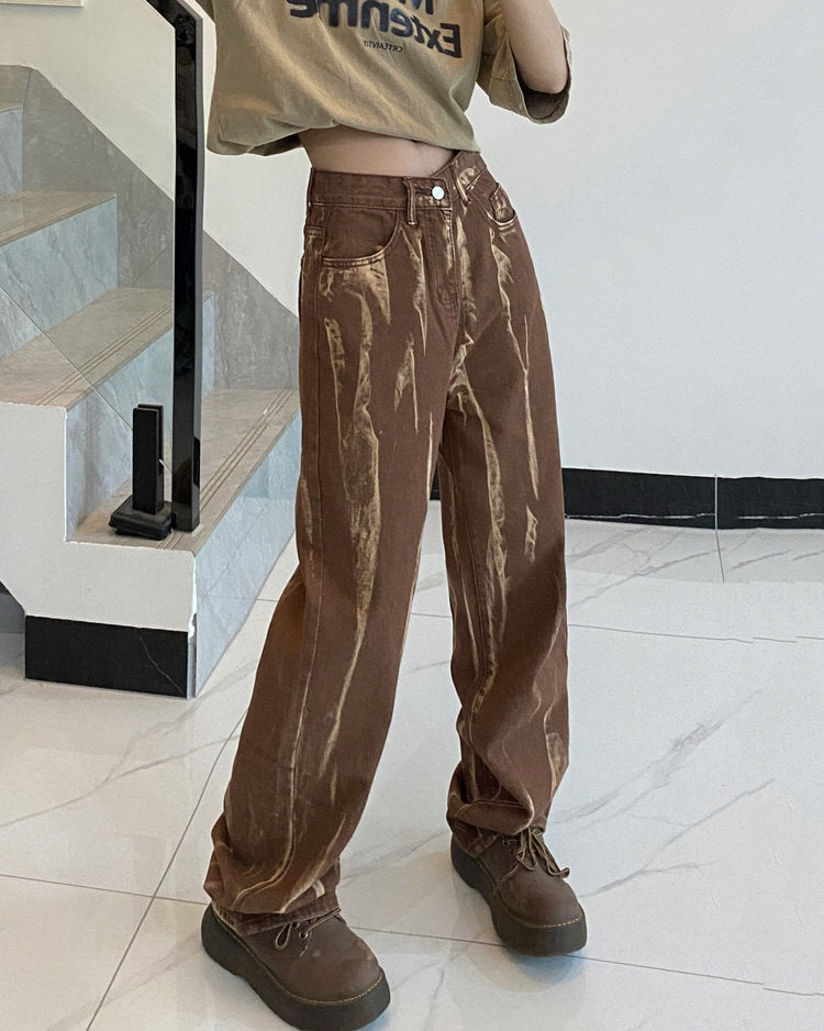 VILZSTUDIOS Brown denim jeans from VILZSTUDIOS