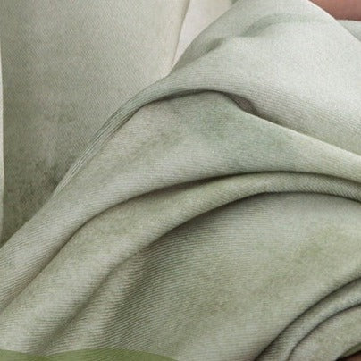 VILZSTUDIOS sage green bamboo leaf watercolor cooling sleep mat with wide green border