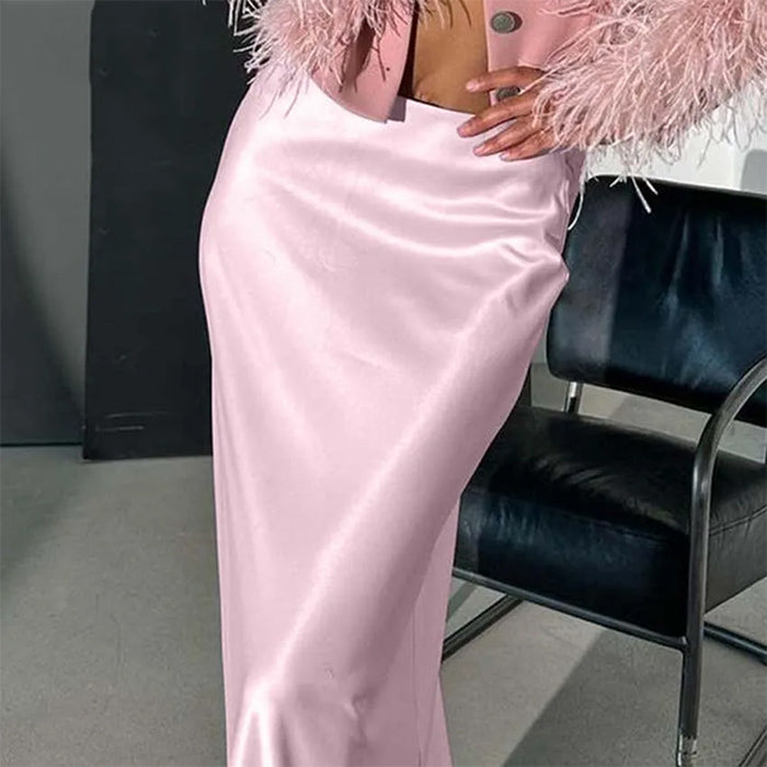 VILZSTUDIOS Satin maxi skirt for stylish outfits