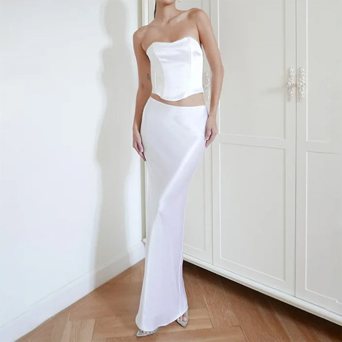 VILZSTUDIOS Satin maxi skirt for stylish outfits