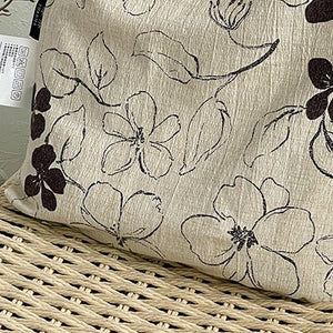 VILZSTUDIOS patterned cotton bedding set with white scalloped floral eyelet lace borders