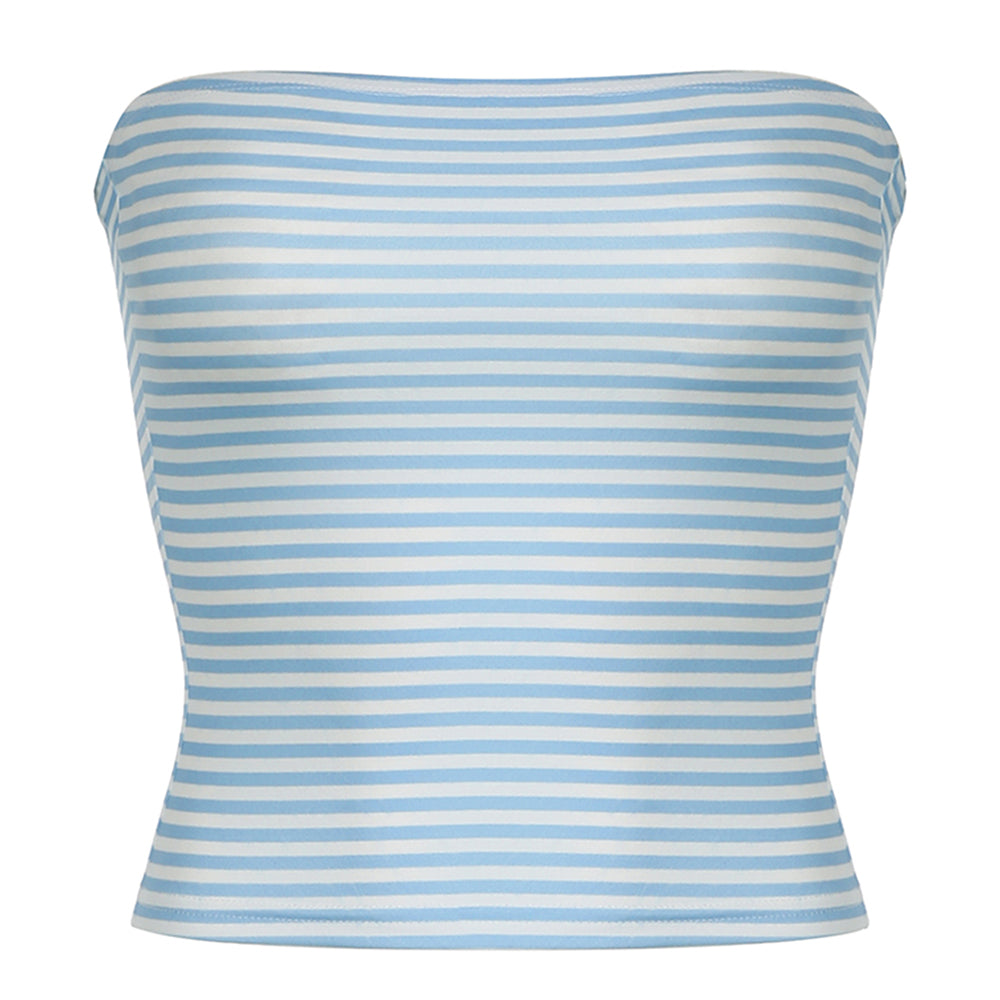 VILZSTUDIOS stylish blue striped tube top
