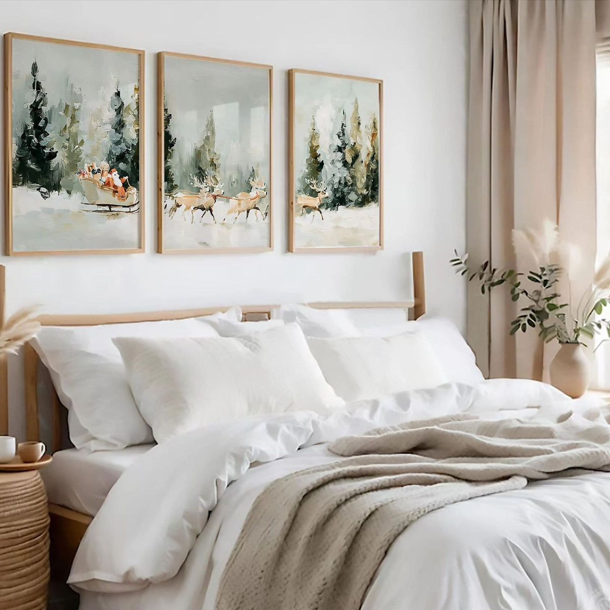 VILZSTUDIOS serene winter landscape canvas art prints set