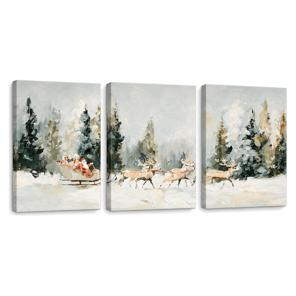 VILZSTUDIOS serene winter landscape canvas art prints set