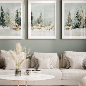 VILZSTUDIOS serene winter landscape canvas art prints set