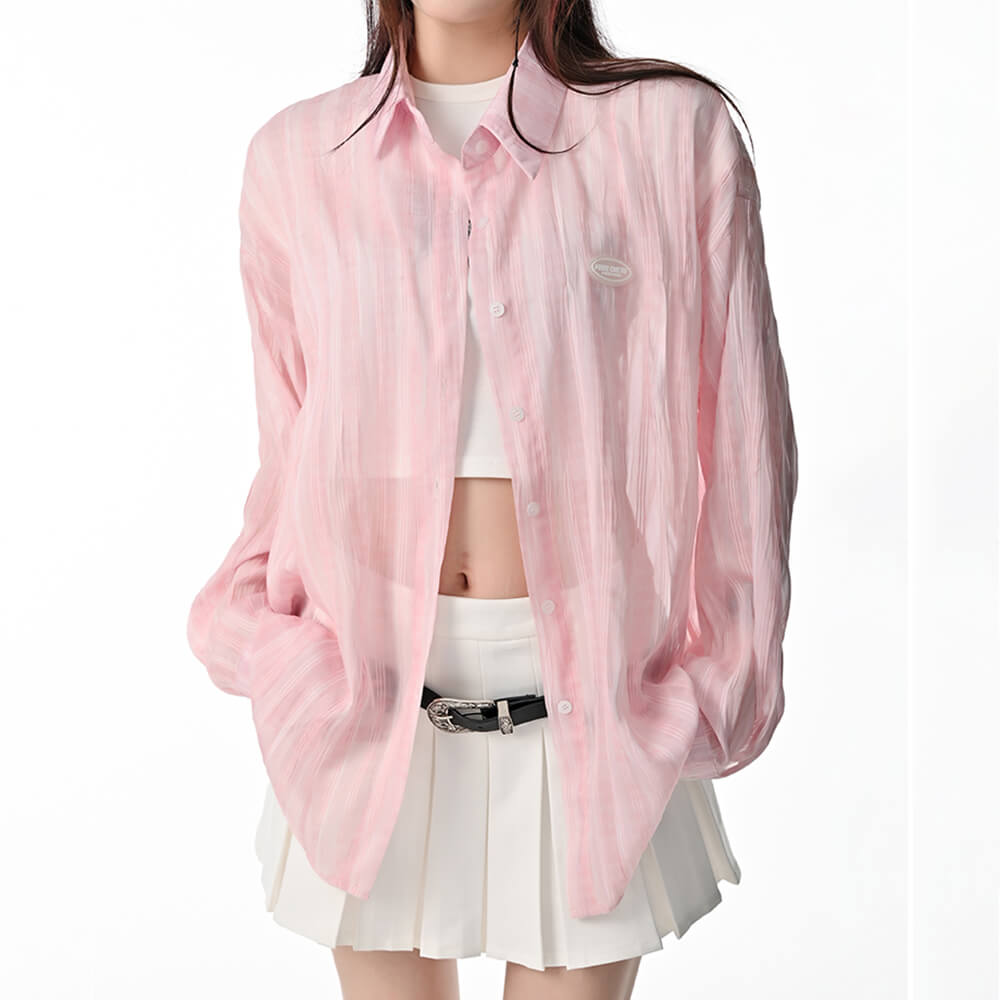 VILZSTUDIOS sheer oversized shirt