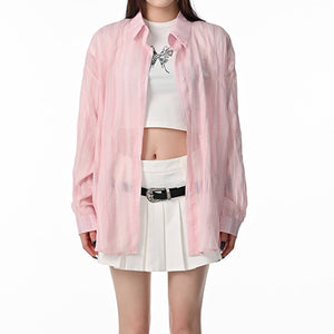 VILZSTUDIOS sheer oversized shirt