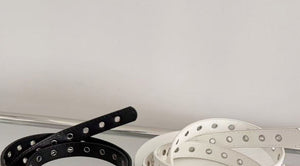 VILZSTUDIOS black silver star studded buckle belt