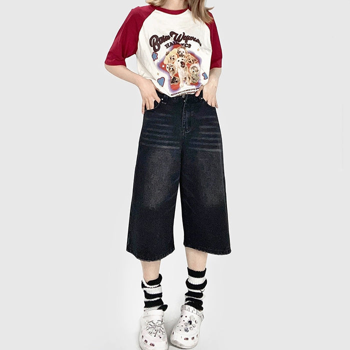 VILZSTUDIOS Stylish denim baggy shorts for women