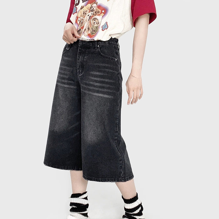 VILZSTUDIOS Stylish denim baggy shorts for women