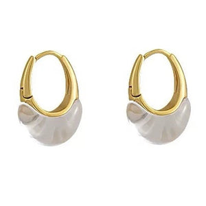 VILZSTUDIOS Stylish clear hoop earrings in a modern design