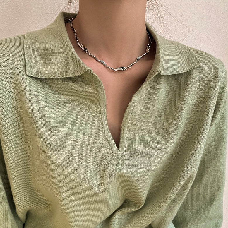 VILZSTUDIOS Sleek minimalist necklace made of zinc alloy
