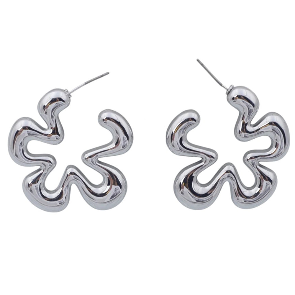 VILZSTUDIOS Stylish flower earrings made of zinc alloy