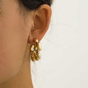 VILZSTUDIOS Stylish flower earrings made of zinc alloy