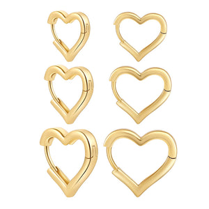 VILZSTUDIOS Stylish heart-shaped earrings made of zinc alloy