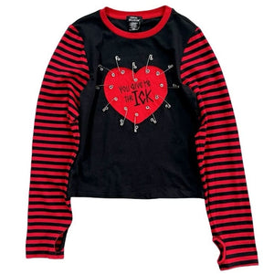 VILZSTUDIOS Chic striped sleeve streetwear top