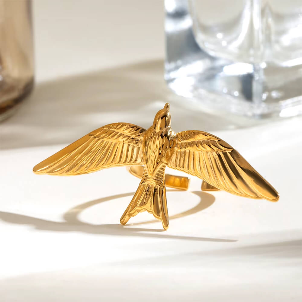 VILZSTUDIOS Adjustable ring with bird design