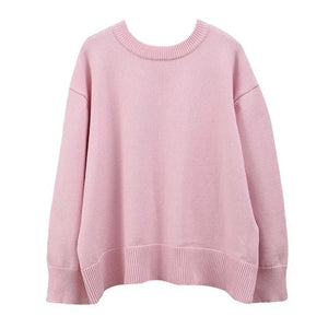 VILZSTUDIOS Soft pink relaxed fit sweater from VILZSTUDIOS