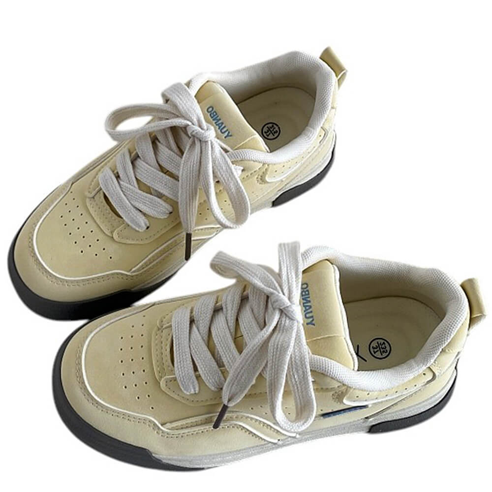 VILZSTUDIOS Stylish soft yellow aesthetic sneakers
