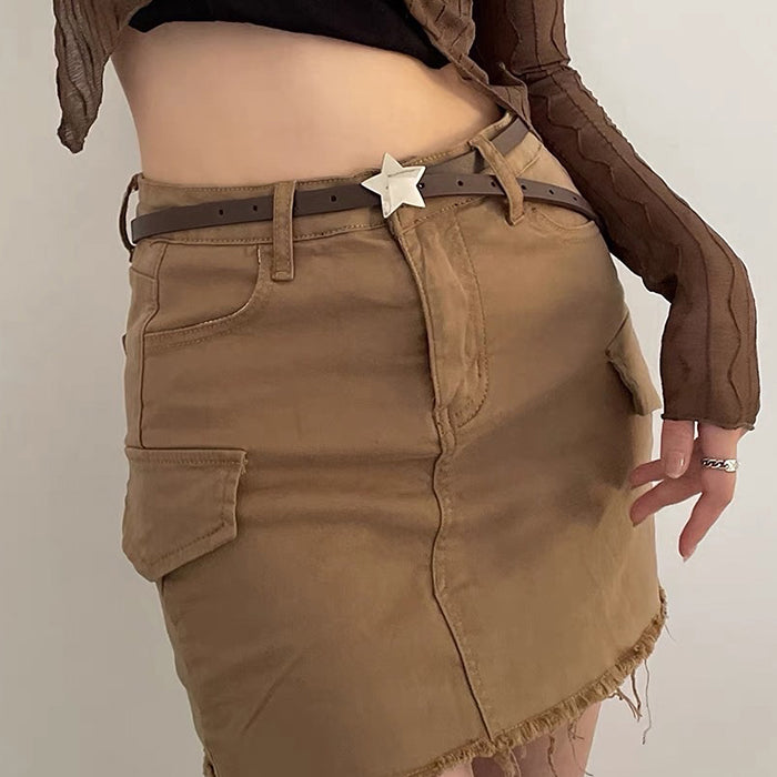 VILZSTUDIOS Stylish sleek belt with a star buckle