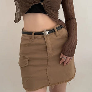 VILZSTUDIOS Stylish sleek belt with a star buckle