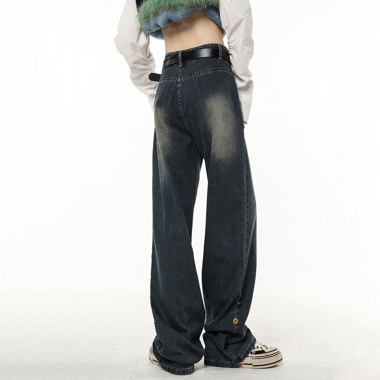 VILZSTUDIOS Stylish wide leg jeans with star design