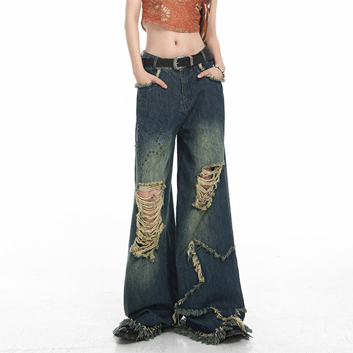 VILZSTUDIOS Stylish ripped jeans for streetwear fashion