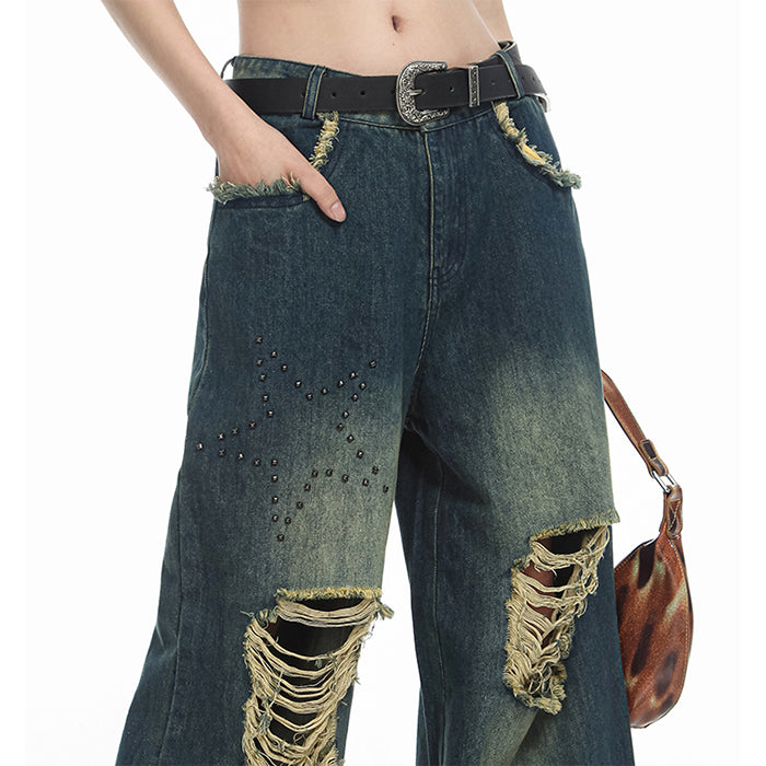 VILZSTUDIOS Stylish ripped jeans for streetwear fashion
