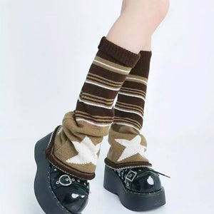 VILZSTUDIOS Stylish star striped warmers for streetwear fashion