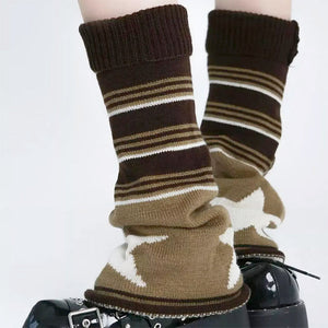 VILZSTUDIOS Stylish star striped warmers for streetwear fashion