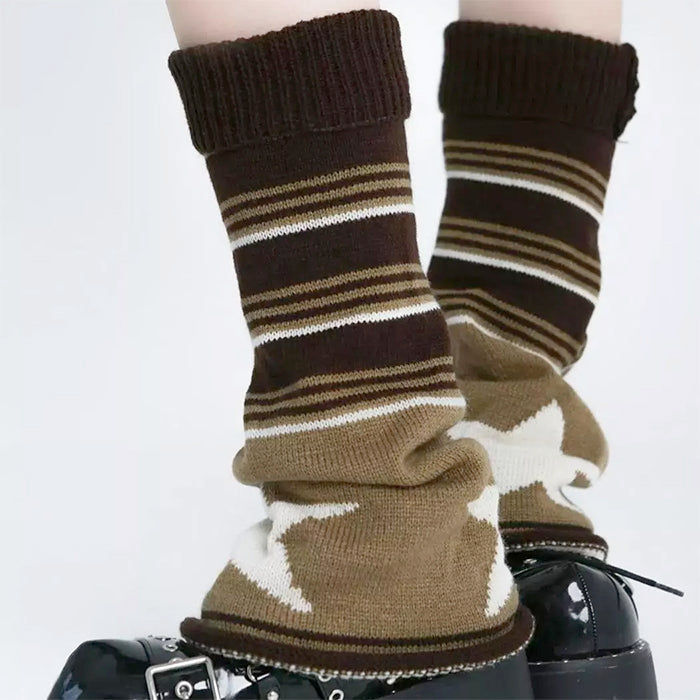 VILZSTUDIOS Stylish star striped warmers for streetwear fashion