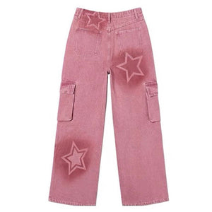 VILZSTUDIOS Denim jeans with graffiti design for streetwear fashion