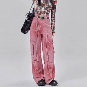 VILZSTUDIOS Denim jeans with graffiti design for streetwear fashion