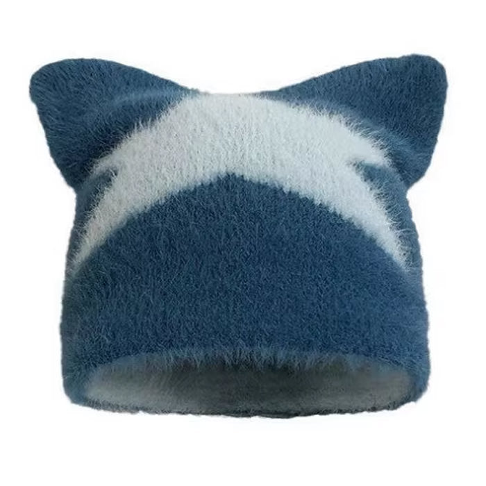 VILZSTUDIOS Stylish star print cat ear hat