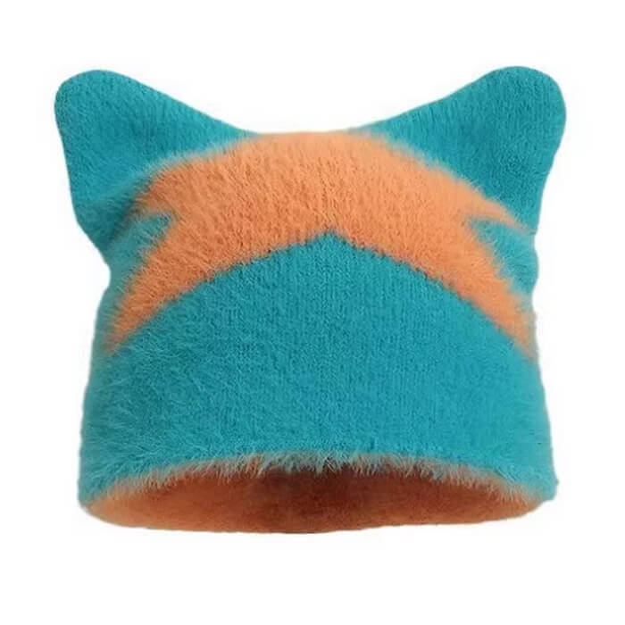 VILZSTUDIOS Stylish star print cat ear hat