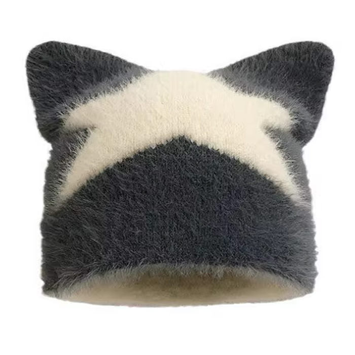 VILZSTUDIOS Stylish star print cat ear hat